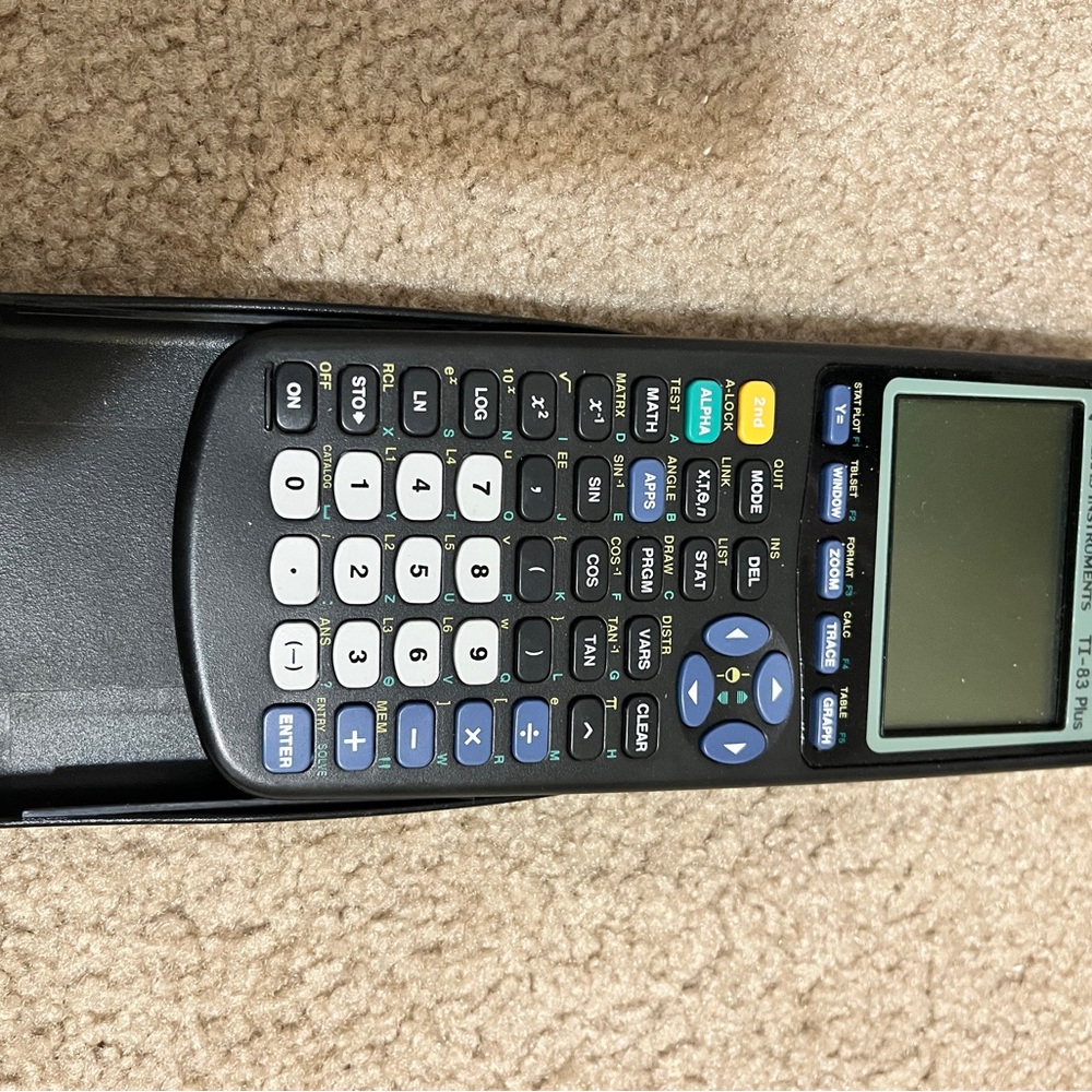 Texas Instruments Graphing Calculator - Black and Blue